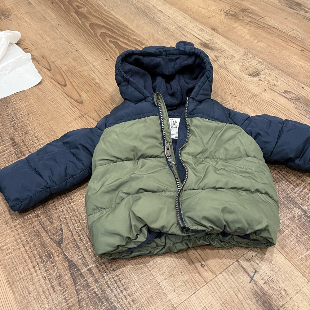 GAP Kids Puffer Jacket - Navy and Olive